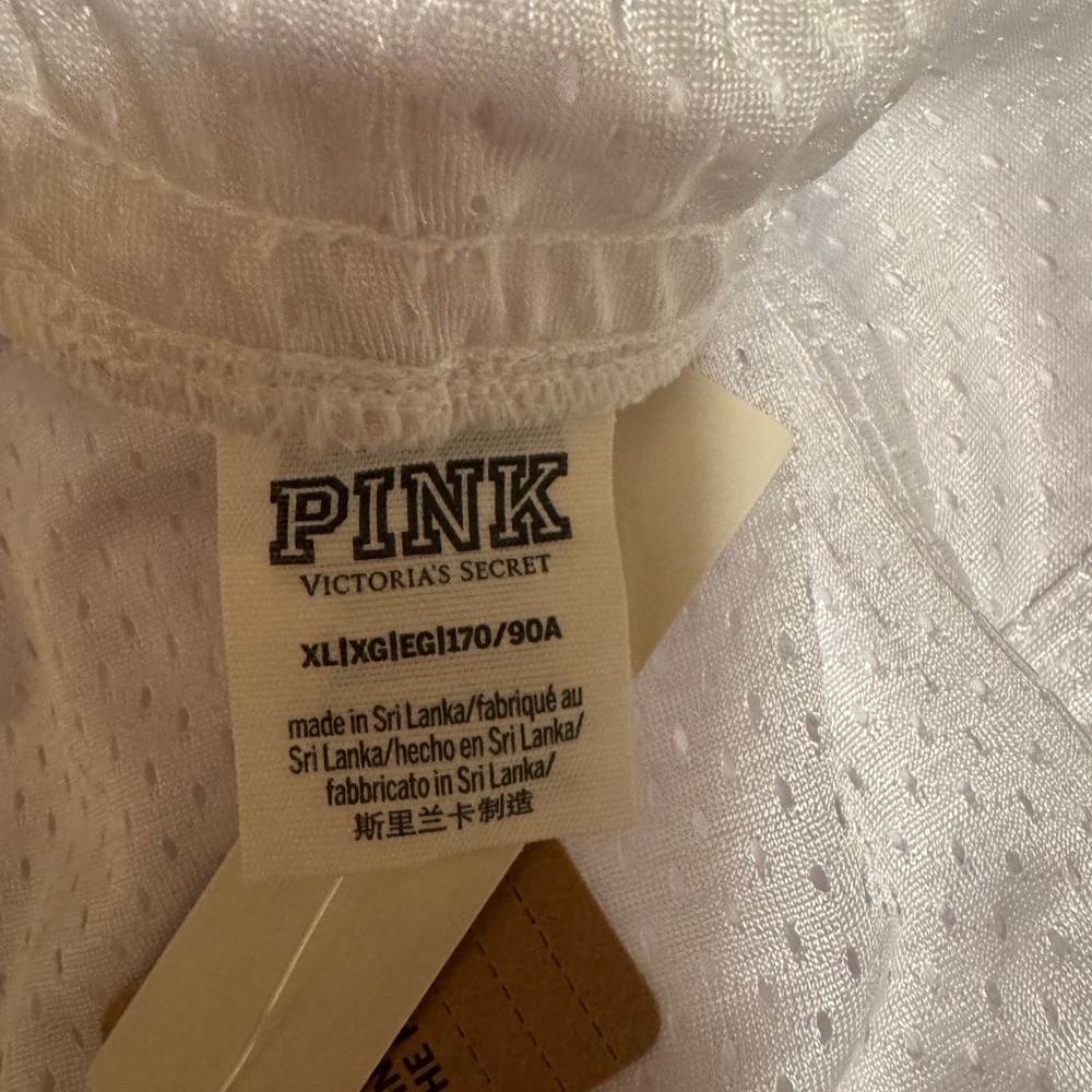 PINK Victoria's Secret Mesh Dad Shorts Color White - Picture 4 of 4